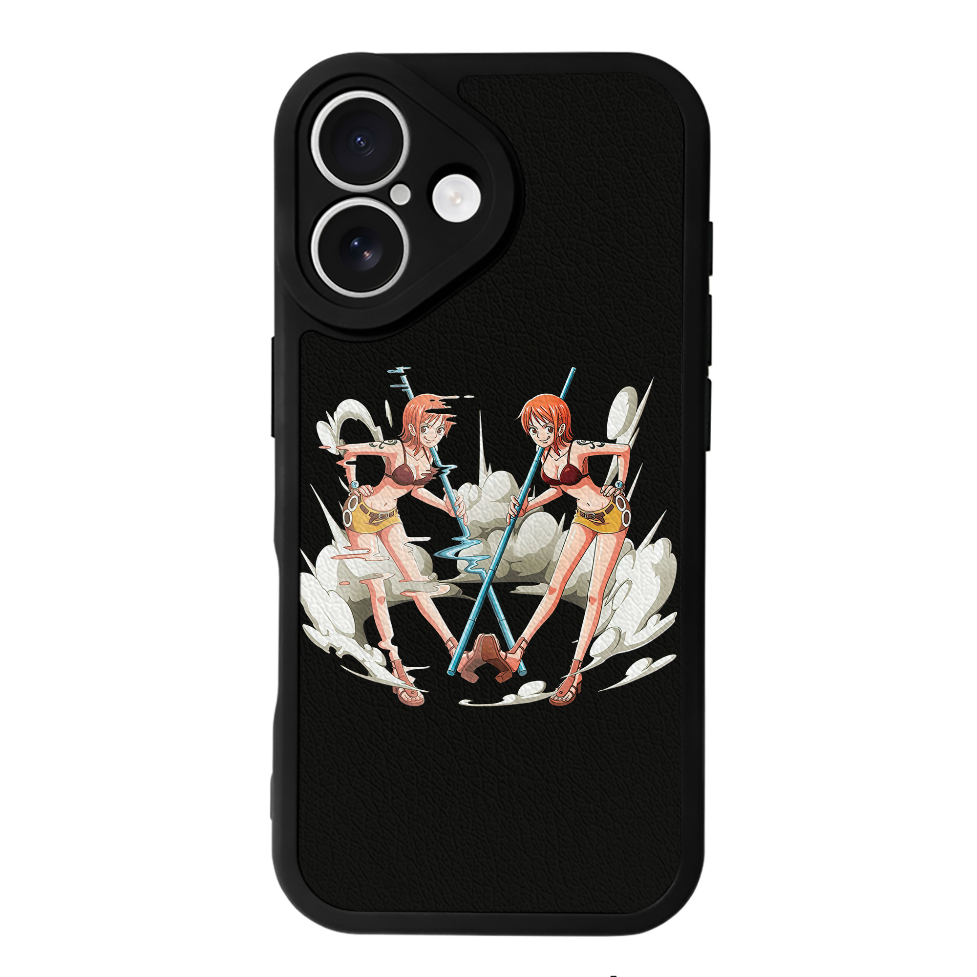 （画像用） ワンピース ナミ ONE PIECE Nami 【iPhone 16シリーズ対応】シリコンスマホケース（レザー調） 材質：シリコン